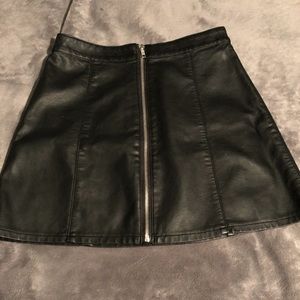 Faux leather skirt